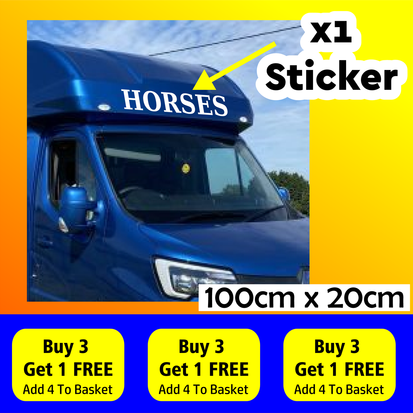 Horsebox Text Decal Sticker Graphic Equestrian