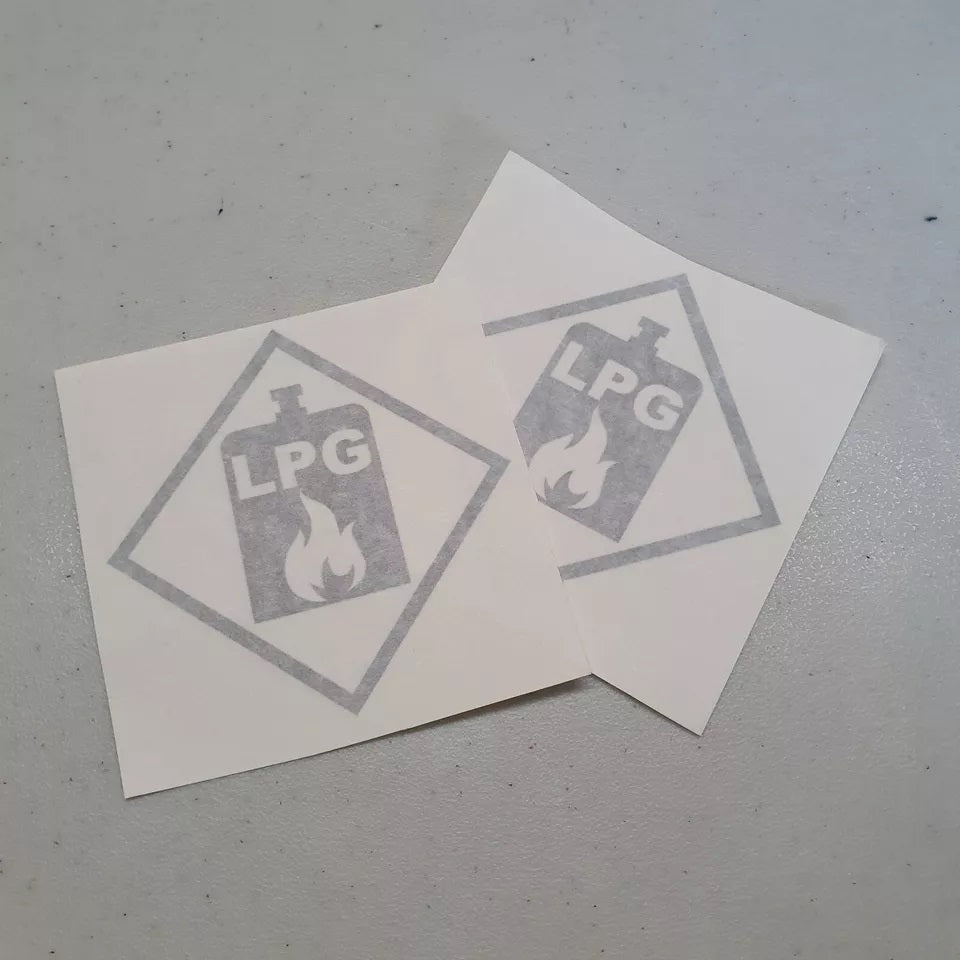 LPG GAS Campervan Warning Stickers