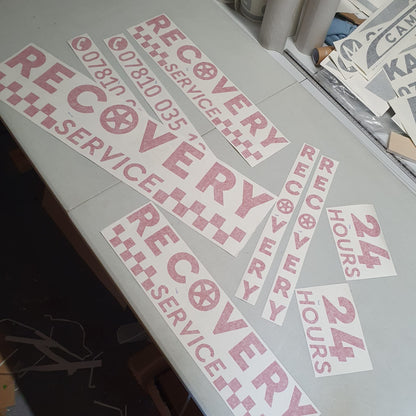 Citroen Relay RECOVERY Truck Stickers Graphics Stripes Lettering Kit